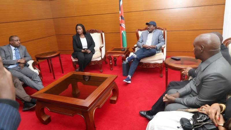 File image of Kalonzo Musyoka at the Jomo Kenyatta International Airport (JKIA) following his arrival