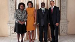 File image of Barack and Michelle Obama, and Raila Odinga