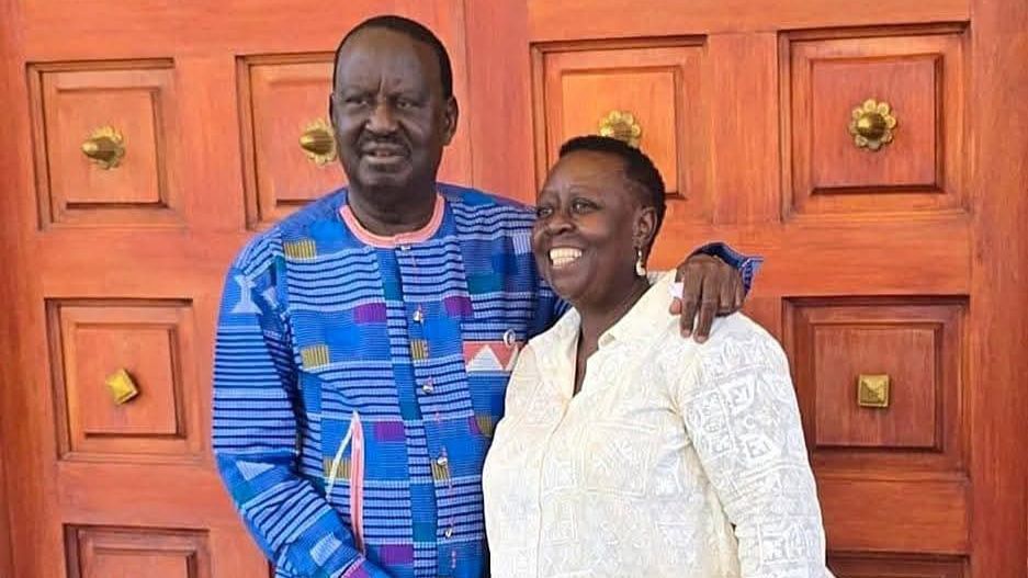 File image of the late Raila Odinga and his sister, Kisumu Woman Rep Ruth Odinga