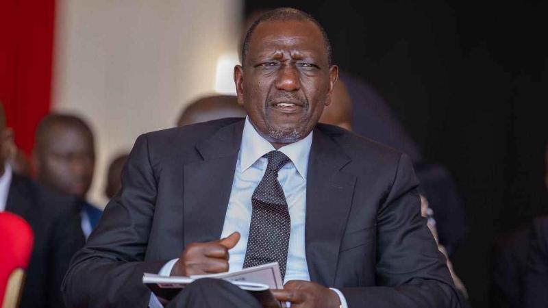 File Image of President William Ruto during the funeral service of Raila Odinga.