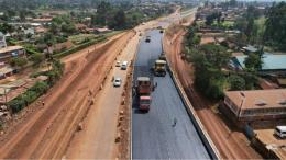 File image of a road construction