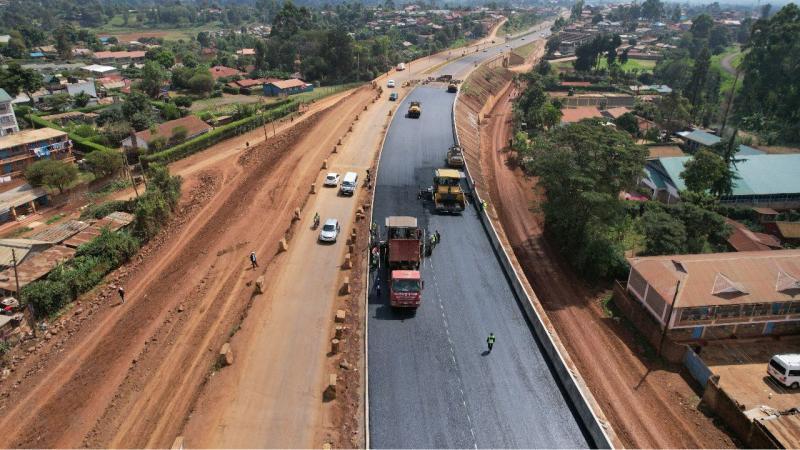 File image of a road construction