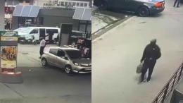 File image of screen grabs from the CCTV footage showing a man stealing from Azimio vehicle.