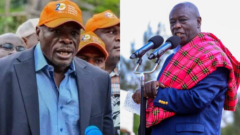 File image of ODM Kisumu Vice Chairperson Seth Kanga and former Deputy President Rigathi Gachagua