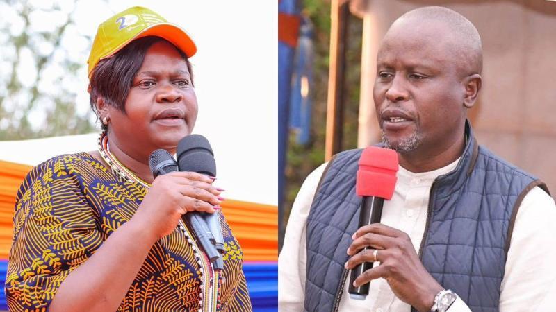 File image of Homa Bay Governor Gladys Wanga and EALA MP Kanini Kega