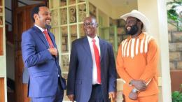 File image of Senators Karungo Thang'wa (Kiambu), Oburu Odinga (Siaya) and Methu Muhia (Nyandarua)