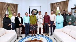File image of Rosemary Odinga, Mombasa Governor Abdulswamad Nassir and officials from the Sreedhareeyam Ayurvedic Hospital