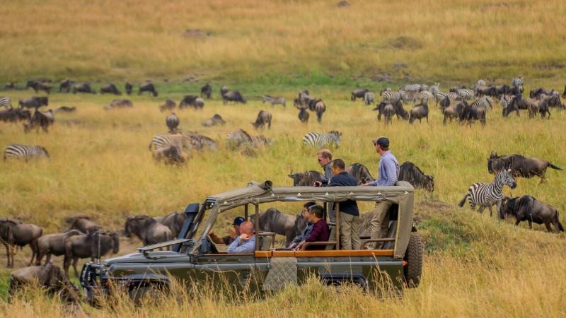 File image of tourists at the Maasai Mara National Reserve