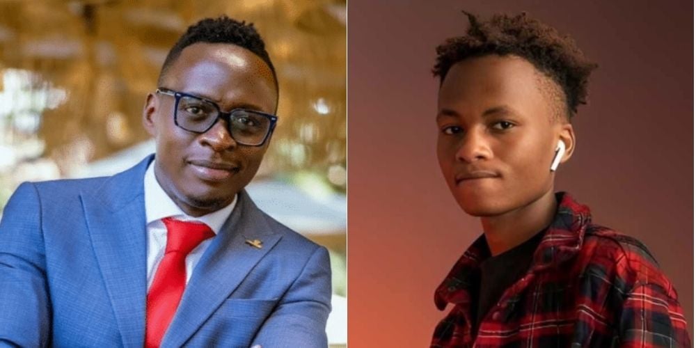 A collage of Media Personality Oga Obinna and Artist Kevin Mburu alias Shalkido.