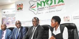 File image of Micro, Small & Medium Enterprises (MSMEs) Development CS Wycliffe Oparanya and Principal Secretary Susan Mang'eni.