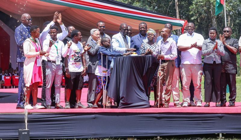 File image of President William Ruto during the launch of the NYOTA Project in Kakamega County