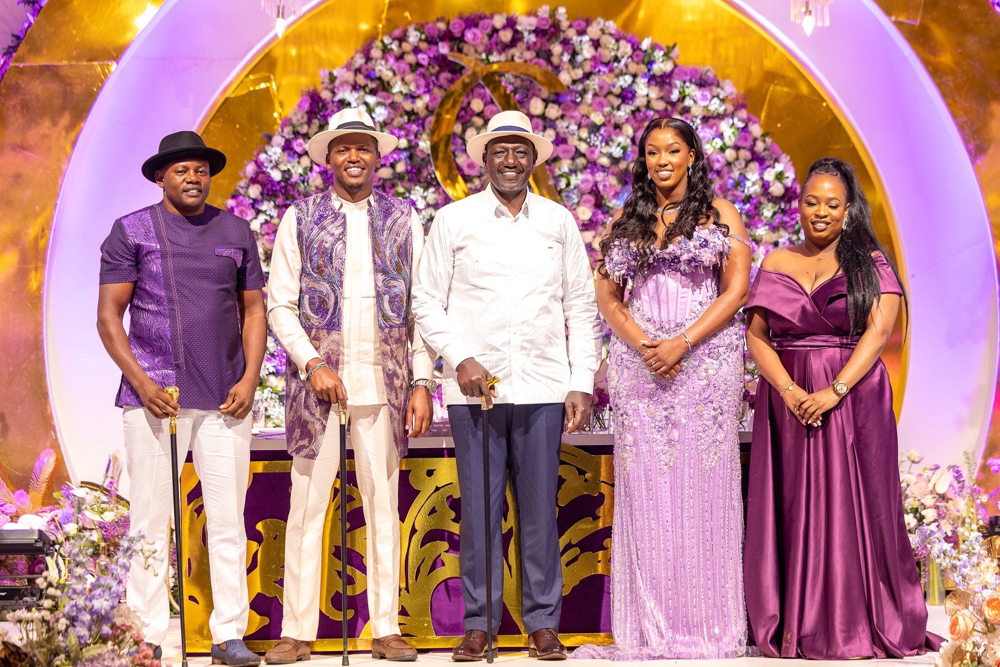 File image of President Ruto with Allan Chesang and Chanelle Kitonny.