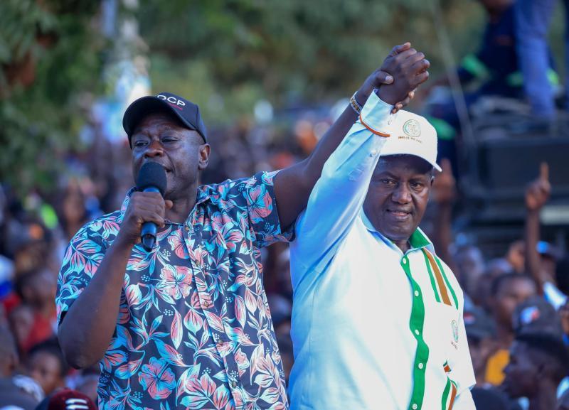 File image of Rigathi Gachagua and Newton Kariuki.