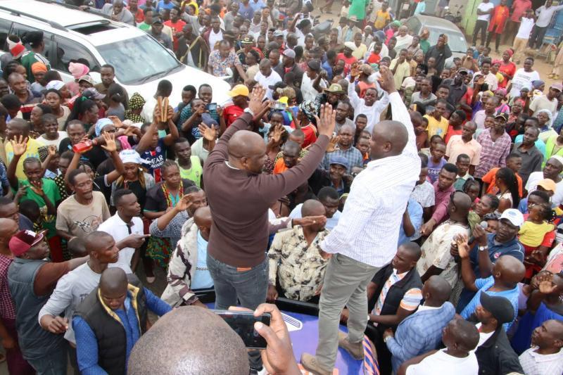 File image of Caleb Amisi during a rally in Vihiga County.
