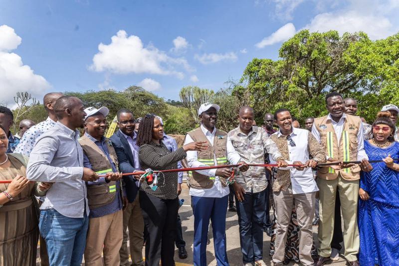 File image of President William Ruto commissioning a bridge.