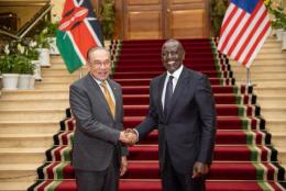 File image of Malaysian Prime Minister Anwar Ibrahim with President William Ruto.