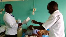 File image of medical personnel attending to the patient, Pamela Achieng