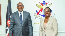 File image of Health Cabinet Secretary Aden Duale and Defence Cabinet Secretary Soipan Tuya