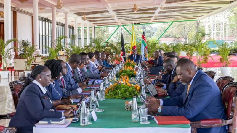 File image of a Cabinet meeting chaired by President William Ruto