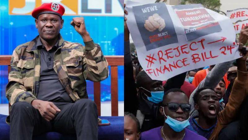 File image of activists Bob Njagi and the Gen Z protests
