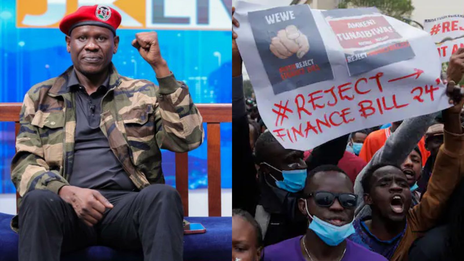 File image of activists Bob Njagi and the Gen Z protests