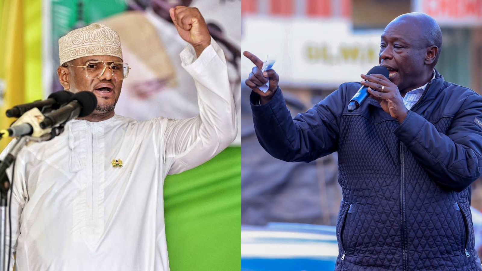 File image of UDA Secretary General Omar Hassan Omar and former Deputy President Rigathi Gachagua