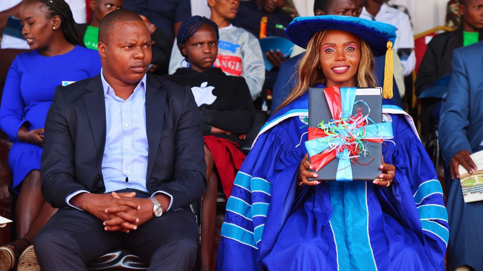 File image of Beatrice Chebet and her husband Peter Bii