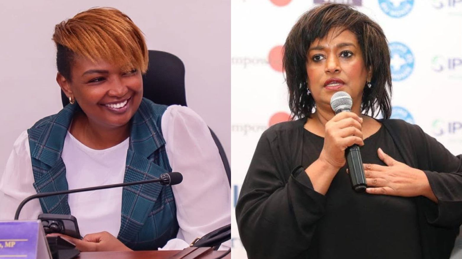 File image of nominated Senator Karen Nyamu and Nairobi Woman Rep Esther Passaris