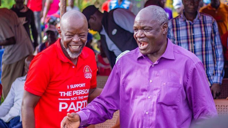 File image of Philip Aroko and Homa Bay Governor Oyugi Magwanga