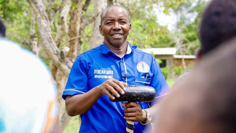 File image of Chama Cha Kazi candidate Duncan Mbui