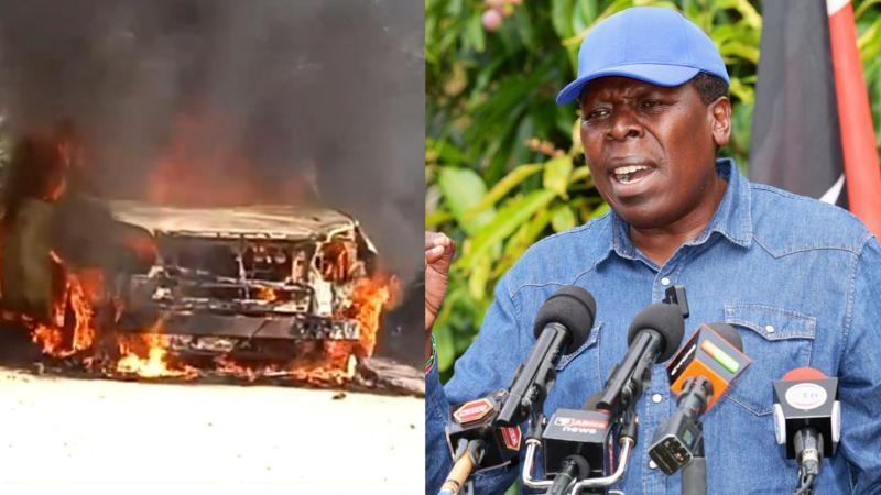 File image of Eugene Wamalwa and his vehicle