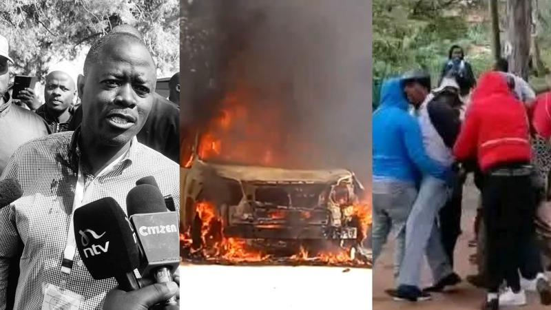 File image of violent incidents in Kasipul, Malava and Machakos