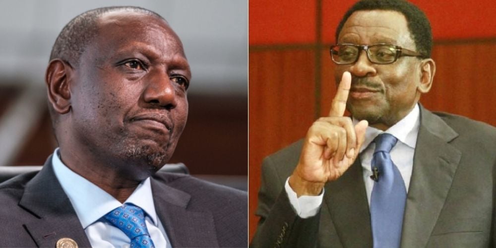 A collage of President William Ruto and Siaya Governor James Orengo.