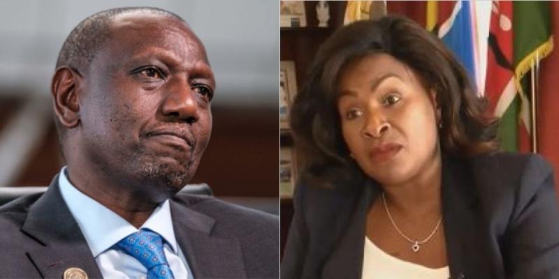 A collage of President William Ruto and Machakos Governor Wavinya Ndeti.