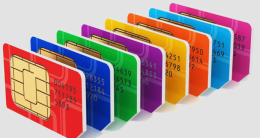 File image of assorted sim cards.