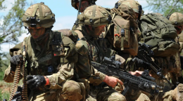 File image of British troops undergoing training in Kenya.