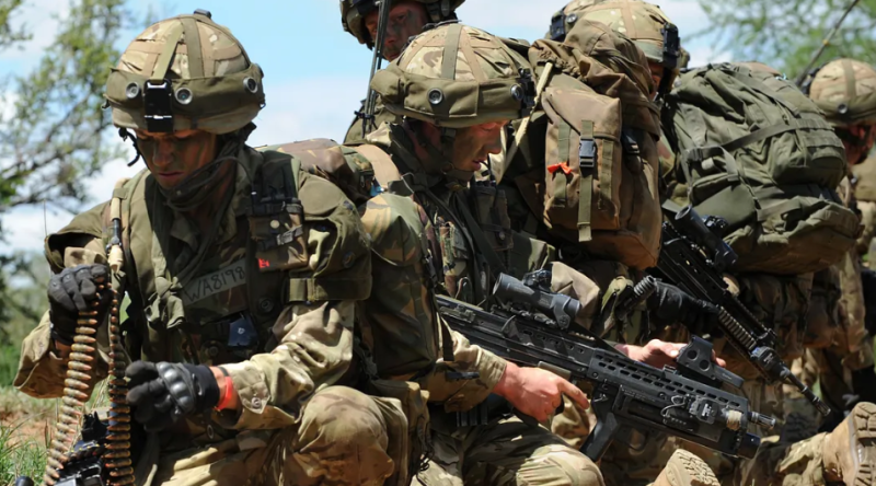 File image of British troops undergoing training in Kenya.