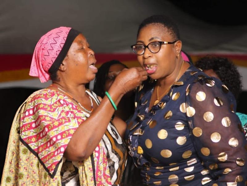 File image of Aisha Jumwa and her mother.