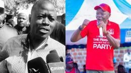 File image of Homa Bay Town MP Peter Kaluma and Philip Aroko