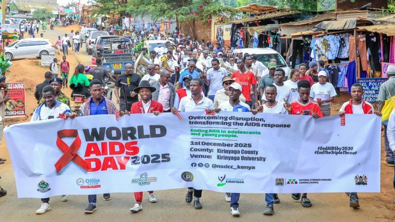 File image of World AIDS Day celebrations in Kirinyaga County