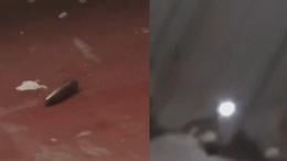File image of the bullet and the pierced roof