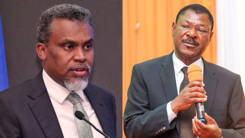 File image of NIS Director General Norah Noordin Haji and National Assembly Speaker Moses Wetang'ula