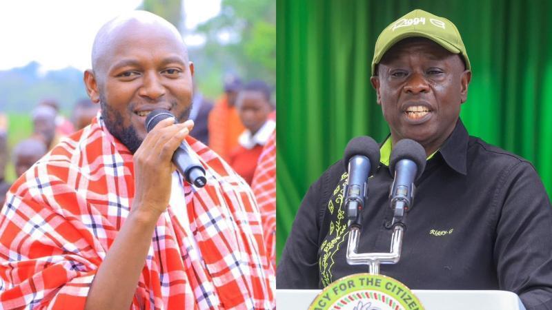 File image of Stephen Letoo and former Deputy President Rigathi Gachagua