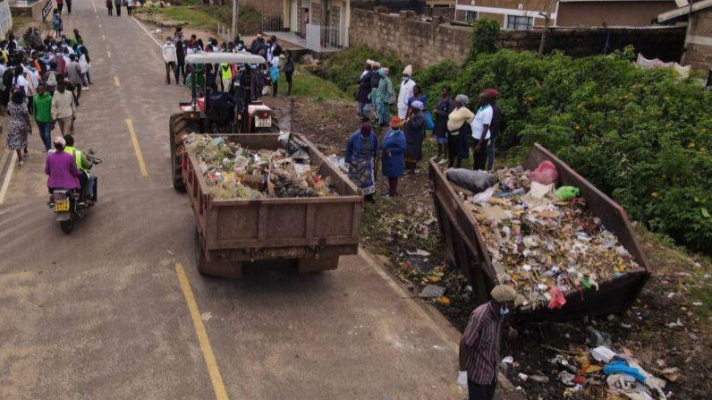 File image of a past cleaning exercise in Machakos County