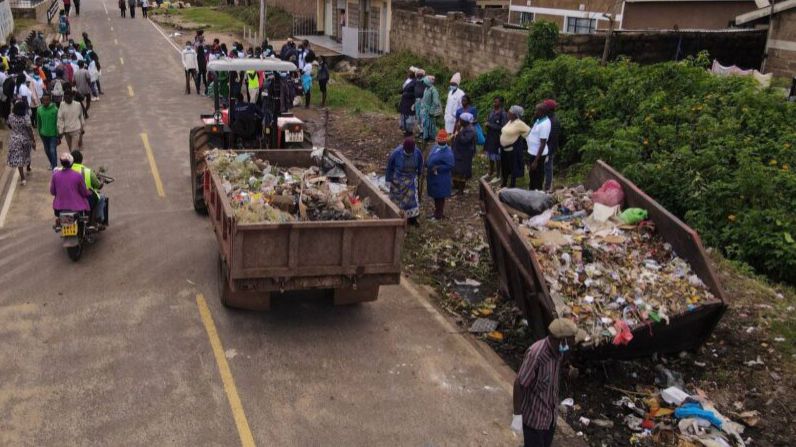 File image of a past cleaning exercise in Machakos County