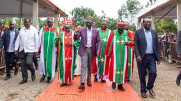 File image of President William Ruto during a service at Africa Devine Church in Vihiga County