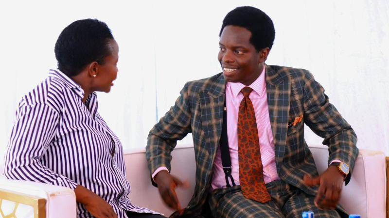File image of Kasmuel McOure and MSMEs Development Principal Secretary Susan Mang'eni