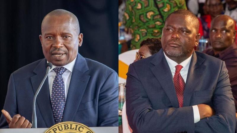 File image of Deputy President Kithure Kindiki and Public Service Cabinet Secretary Geoffrey Ruku