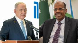 File image of Israel Prime Minister Benjamin Netanyahu and African Union Commission Chairperson Mahmoud Ali Youssouf