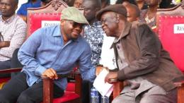 File image of Interior Principal Secretary Raymond Omollo and Siaya Senator Oburu Oginga during the event at JOOUST